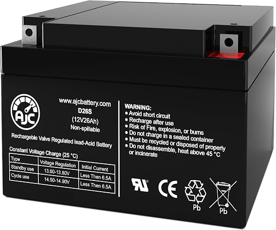 AJC Battery Compatible with Sunnyway SW12280 II 12V 26Ah Sealed Lead Acid Battery