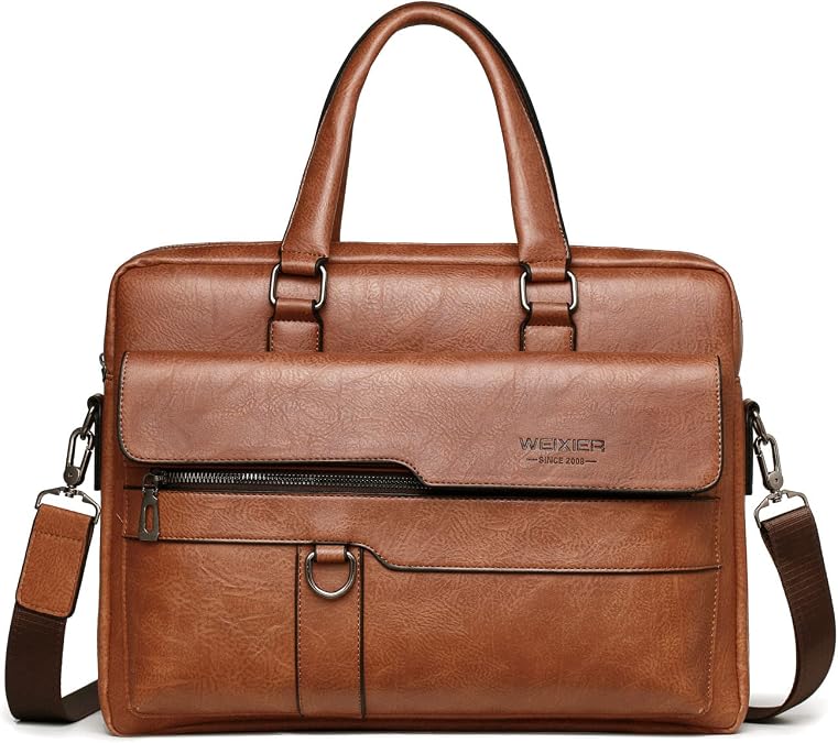 FANDARE Men Briefcase Laptop Messenger Bag PU Leather Handbag