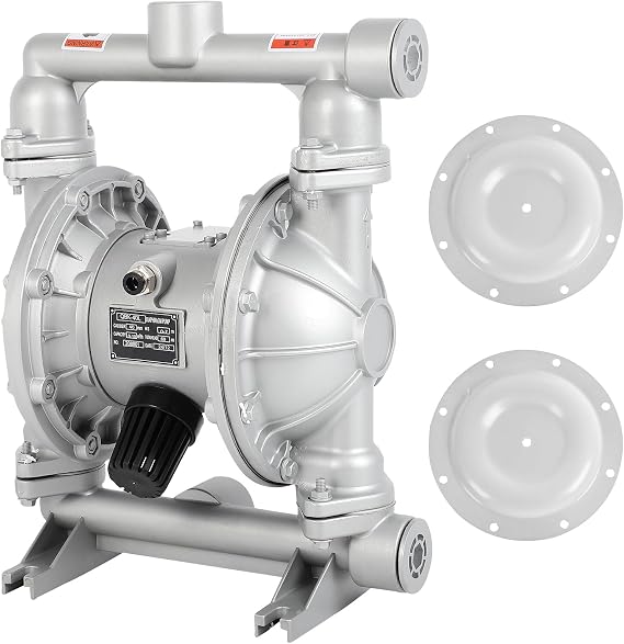 Air Diaphragm Pump 1-1/2" Outlet Chemical Transfer Pump Industrial | Heavy-duty aluminum alloy body with durable diaphragm for chemical, drainage, construction / industrial fluid transfer