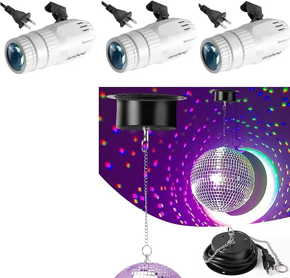Multicolor Pinspot Light & 3 RPM Motor