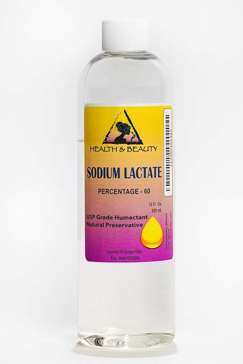 Sodium Lactate 60% USP Natural Preservative Liquid Humectant Premium Highest Purity 100% Pure 24 oz