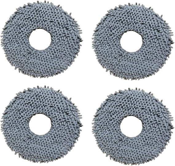 robotyedek, QRevo L Roborock ile Uyumlu 4 Adet Mikrofiber Mop Bez
