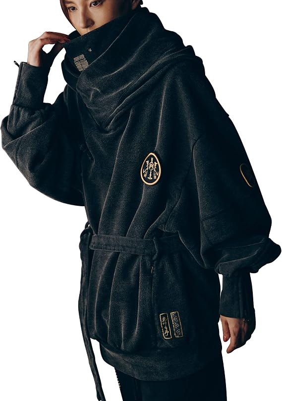 XYXIONGMAO Men's Black Futuristic Techwear Streetwear Hoodies Japanese Hip Hop Kanji Designer Baggy Hoodie