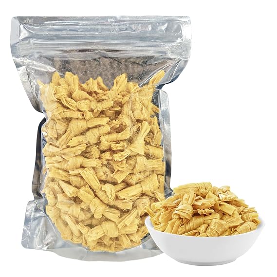 JTEDZI Dried Tofu Skin Knots, 1.1lb (500g) Bean Curd Knots, Natural Soy Tofu Knots