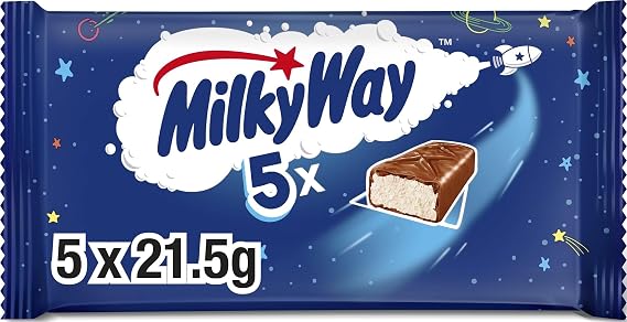 Milky Way Milk Chocolate Whipped Nougat Multipack Bars 5 x 21.5g
