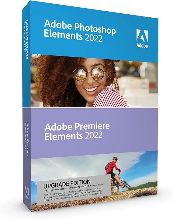 Adobe Photoshop Elements 2022 & Adobe Premiere Elements 2022 Upgrade |PC/Mac|Disc