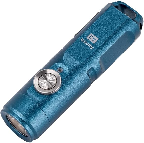 RovyVon A3 Gen 4 Mini Keychain Flashlight, Super Bright 650 Lumens, USB C Rechargeable EDC Flashlight Water-Resistant, Compact and Portable for Everyday Carry, Camping, Hiking, Emergency (Blue)