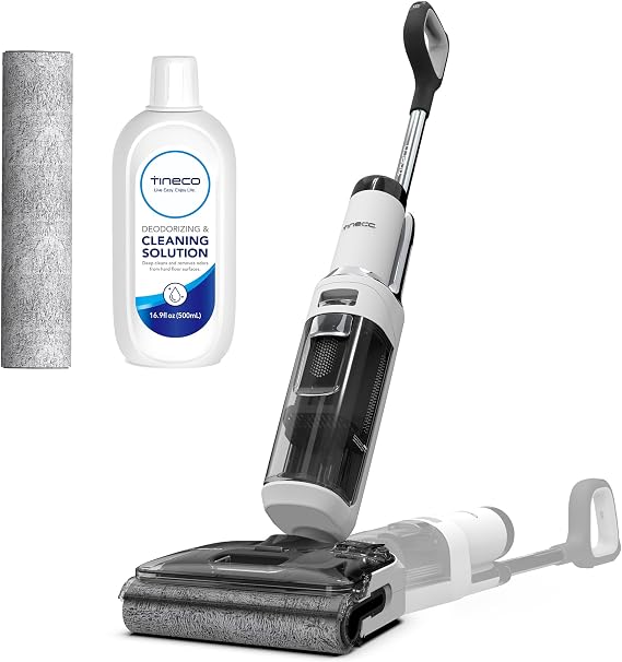 Tineco Floor ONE Stretch S6 Cordless Wet Dry Vacuum Cleaner, 180Lay-Flat Smart Vacuum Mop, 40 Minutes Long Runtime 158F Flashdry Self-Cleaning, Dual-Sided Edge Cleaning Lightweight Floor Cleaner
