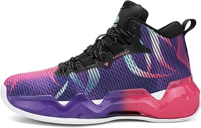 Mens and Womens Lace Up Basketball Shoes Comfortable and Breathable Sports Shoes Anti Slip and Wear-Resistant Outdoor Shoes Sports and Fitness Training Shoes Short Distance Running Shoes