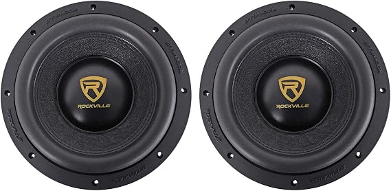 Rockville W10K9D4 V3 10-in 3200-Watt Peak/1600-Watt Program/800-Watt RMS Car Subwoofer Dual 4-Ohm DVC, K9 Series, Ultra-Stiff Non-Pressed Paper Cone, for car Audio bass Systems, 2-piece