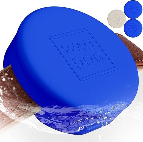 WAUDOG 3-Pack Airtag Holder Dog Collar Waterproof Soft Silicone Durable