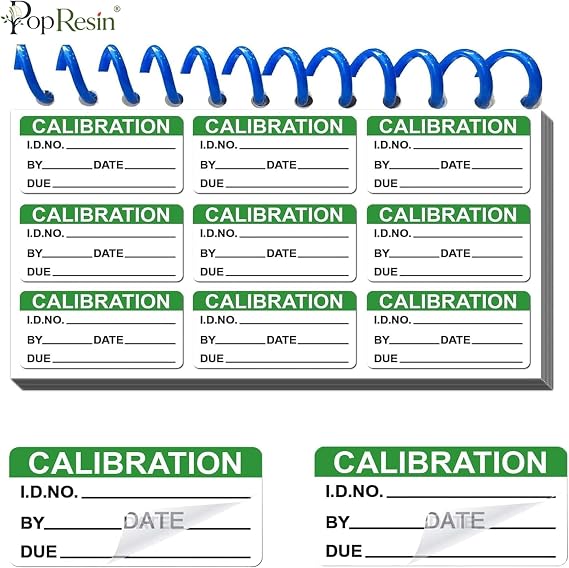 180 pcs Self Laminating Write-on Calibration Stickers with Spiral Bound