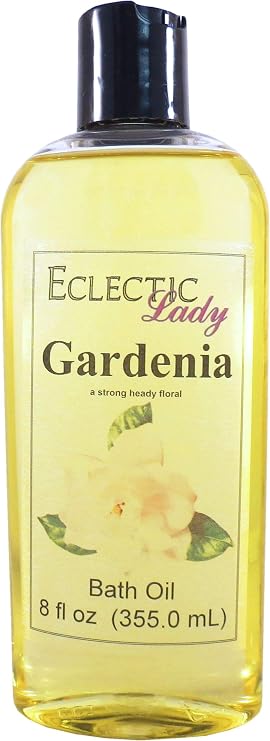 Gardenia Bath Oil, Scented Body Oil, Relaxing, 8 oz