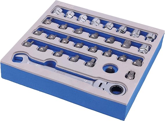 Laser 7799 Low Profile Bit & Alldrive Go Thru Socket Set 31pc