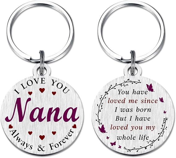 Nana Gifts, I Love You Nana Keychain, Birthday Ideas from Grandkids