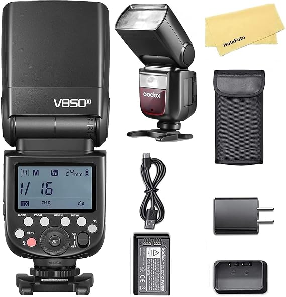 Godox V850III Camera Flash for Canon Sony Nikon Fujifilm Olympus Panasonic Pentax Camera,for DSLR Cameras Digital Cameras with Standard Hot Shoe,2.4G HSS 1/8000