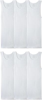 Fruit of the Loom Mens Sleeveless Tag Free Moisture Wicking Tank A-Shirt