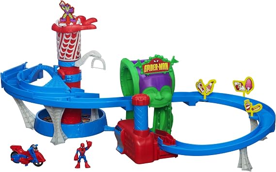 Playskool Heroes Marvel Spider-Man Adventures Web Racing Funhouse Playset