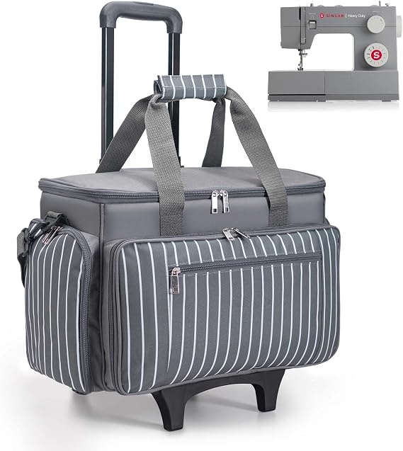 Sewing Machine Case with Wheels,Rolling Sewing Machine Carrying Bag