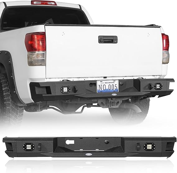 Tundra Rear Bumper Steel Full Width Rear Step Bumper Compatible with Toyota Tundra 2007 2008 2009 2010 2011 2012 2013 Pickup Truck