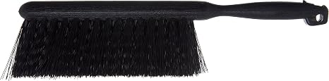 SPARTA Flo-Pac Bench Brush, Small Counter Broom with Handle for Cleaning Smooth Surfaces, 8", Black