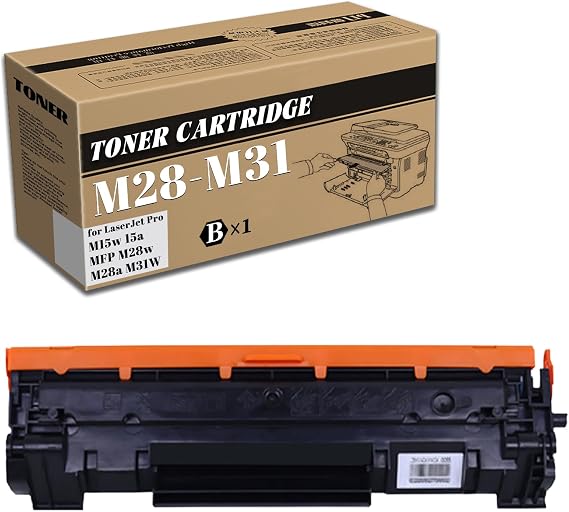 NEZIH M28-M31 Toner Cartridge Replacement for HP Printer,Works for LaserJet Pro M15w 15a MFP M28w M28a M31W 1 Black