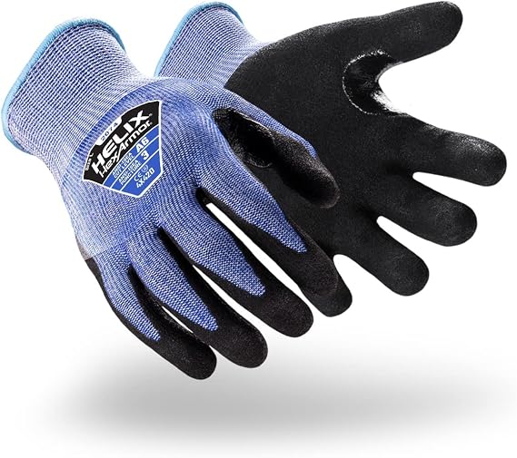 HexArmor Cut-Resistant Puncture-Resistant Nitrile Palm Knit Work Gloves | Helix 2074