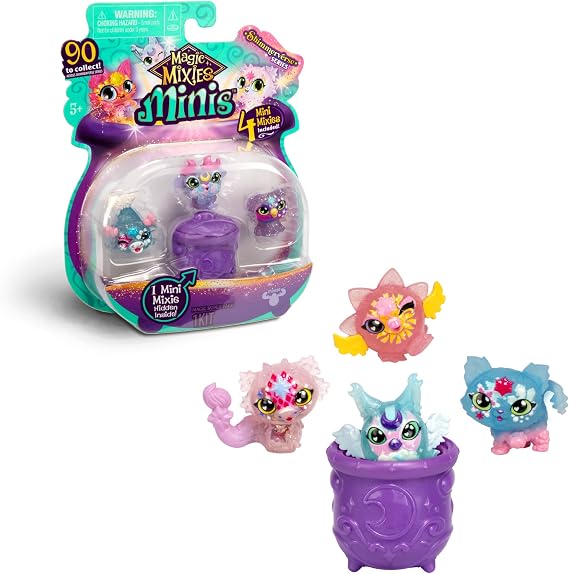 Magic Mixies Mini Figures - Pack of 4, 90 Mixlings in 5 Collector's Teams With Special Skills, From 3 Years+, Common Rare and Extremely Rare - Famosa