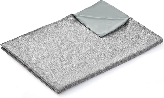 EXQ Home Weighted Blanket Cover 41x60-Twin Size Premium Soft for Kids with Zipper,Machine Washable Duvet Cover for Hot Sleeper in Summer(Dark Grey,Duvet Cover Only)