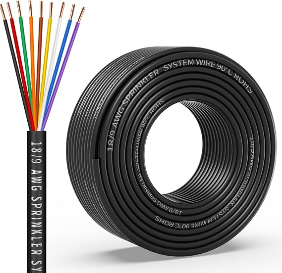 18/9 Solid Sprinkler System Wire 50ft, 18 Gauge Irrigation Wires