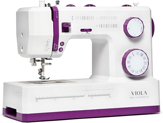 VIOLA Prêt-à-Porter Sewing Machine (Exclusive Edition) Sewing Machine with 34 Sewing Programmes Servo Motor Sewing Machines for Thick Fabrics Jeans Sewing Automatic Threader