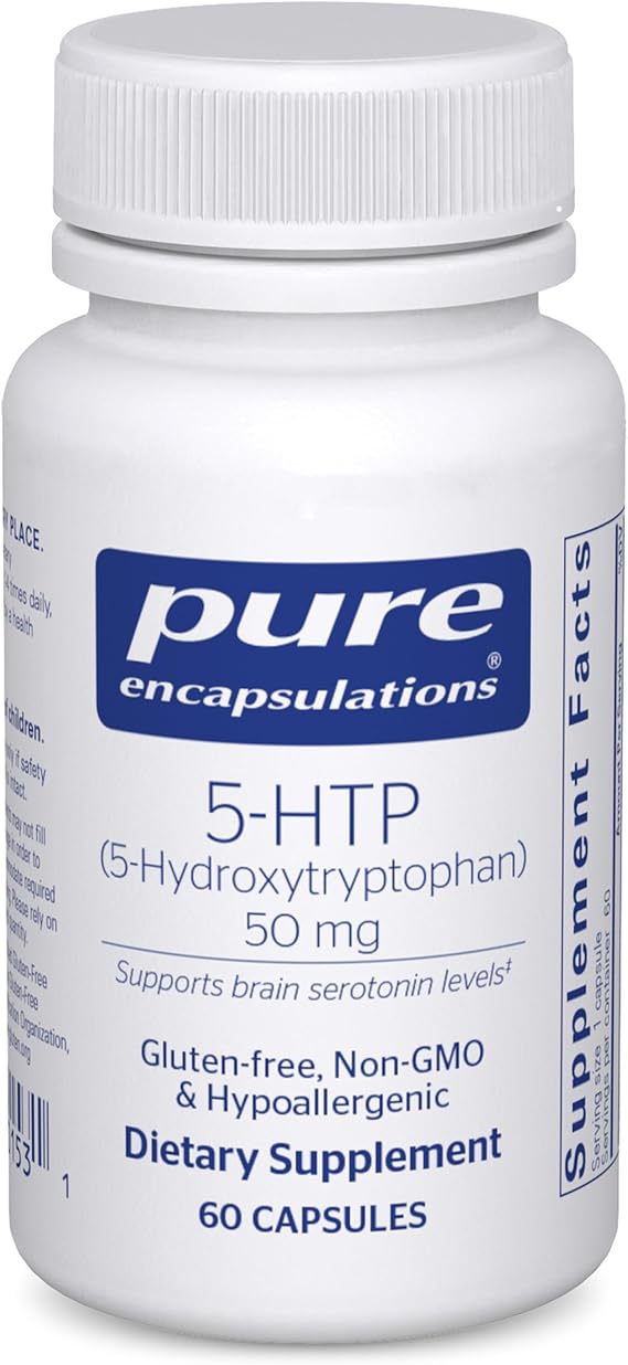 Pure Encapsulations 5-HTP 50 mg, 60 Capsules | 5-Hydroxytryptophan Supplement for Brain, Sleep, Eating Behavior, and Serotonin Support*