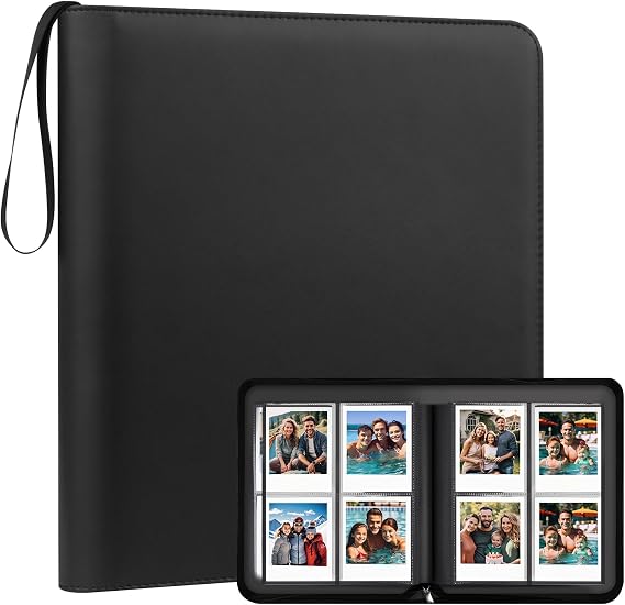 Veicevol 256-Pocket Album for Polaroid i-Type, 600 & SX-70 Photos, Black