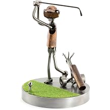 Steelman24 Golf Drive On The Green Sculpture Nuts and Bolts Handmade Ornaments Made in Germany Metal Figurine