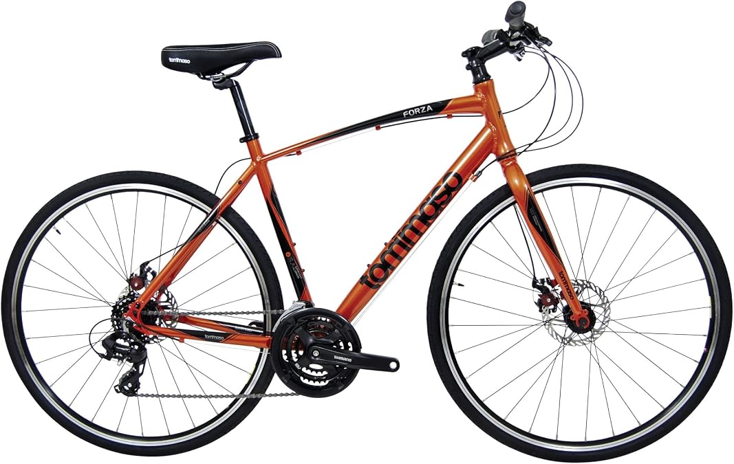 Tommaso Forza Tourney Hybrid Disc Brake Fitness Bike, Orange
