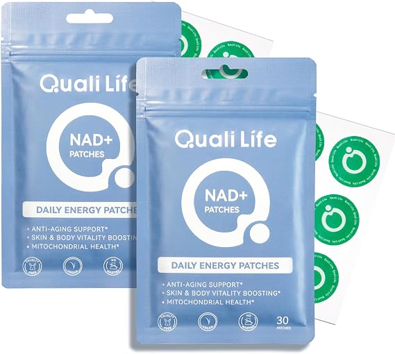 NAD+Patches for Women & Men, NMN Patches for Anti-Aging & Energy Support - with Resveratrol, CoQ10, Nicotinamide Riboside, PQQ - 60 Days Supply (2 Packs, NAD)