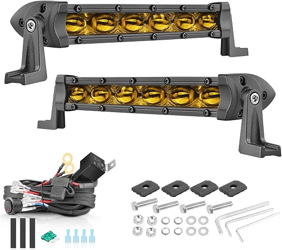 Amber Light Bars + Wiring Harness Kit