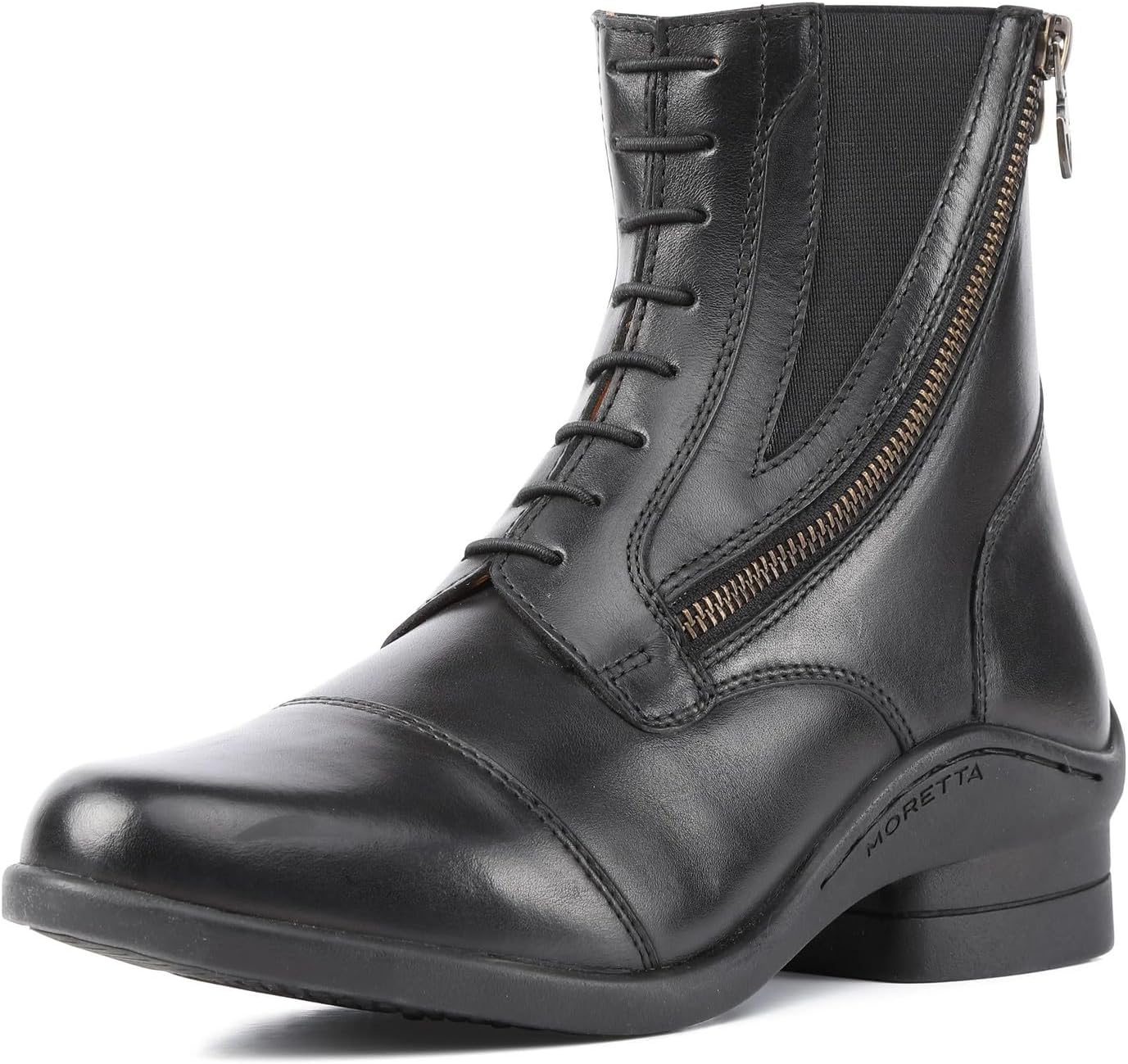 Moretta Shires Alessia Leather Paddock Boots - Black or Brown