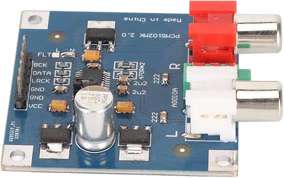 DAC Decoder Board I2S Input 32bit 384K Decoder Module with 3.5mm Headphone Output for Power Amplifier DAC Decoder BoardDAC Decoder ModuleI2S DAC Decoder ModuleDAC Stereo Decoder