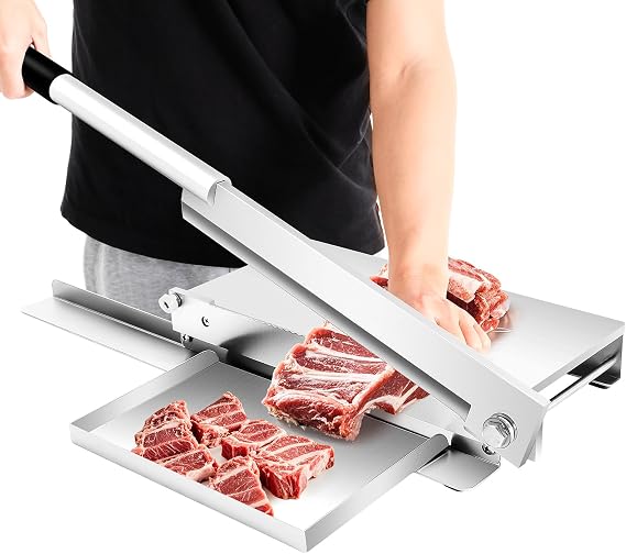Manual Meat Bone Cutter, Manual Ribs Meat Chopper Slicer, Stainless Steel Hard Bone Cutter for Home Cooking and Commercial Cooking