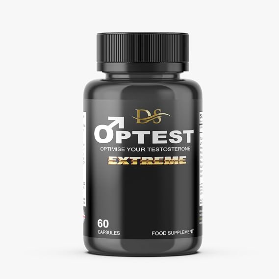 Optest Extreme - Maca Root, Tribulus Terrestris, Zinc, Ginseng - Testosterone Supplements for Men, Essential Vitamins & Minerals - 60 Capsules