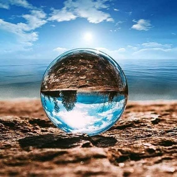 K9 Transparent Crystal Ball 60mm, Decorative Photography Accessory, Healing Sphere, Meditation, No Stand (60mm/2.36 inches)