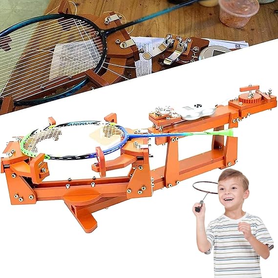 Comfortable Electronic Stringing Machine 6 Point Fixed 60 Pound Badminton String Machine/Digital Display Non-Slip Grip Fix Rest String Tools for Squash Badminton Racket