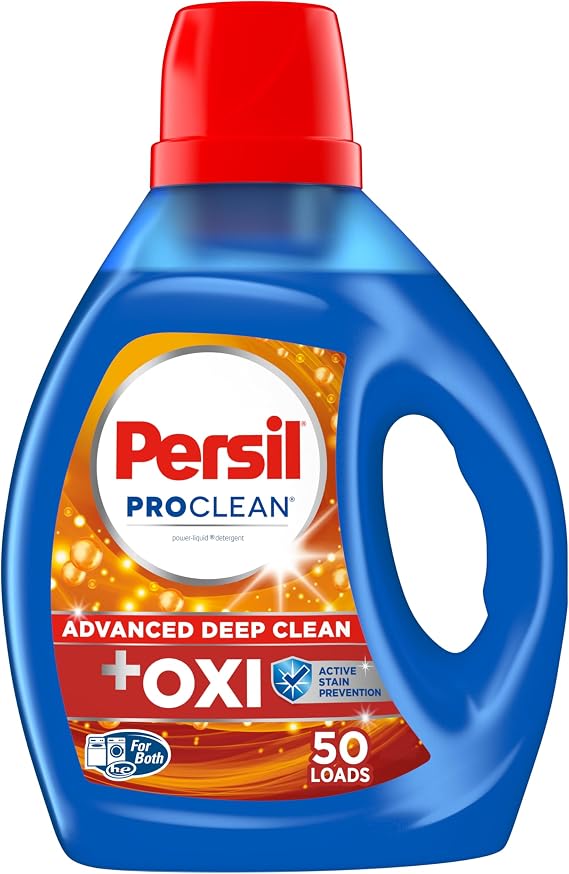 Persil Advanced Clean Oxi+Odor Power Liquid Laundry Detergent, 100 Fluid Ounces, 50 Loads