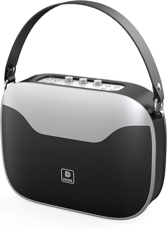 DOSS SoundBox H100 Bluetooth Speaker, 50W Output, Loud Volume, 24 Hours Playtime, Portable Handle, Treble & Bass Knob, Travel