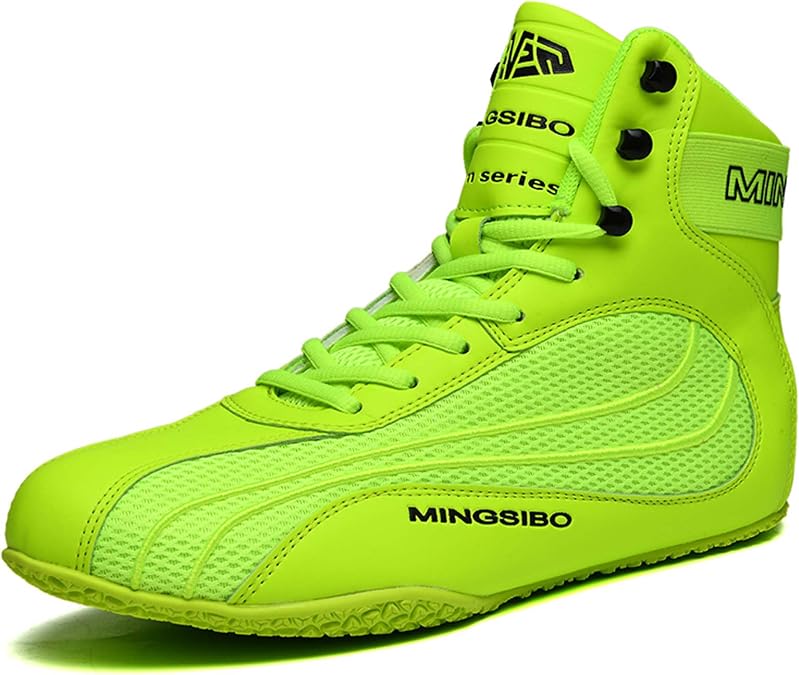 Usoway Men's Professional Boxing Shoes Non-Slip Wrestling Shoes Women's Lightweight Boxing Wrestling Training Shoes Adult Fitness Sports Shoes Fighting Weightlifting Multifunctional Shoes