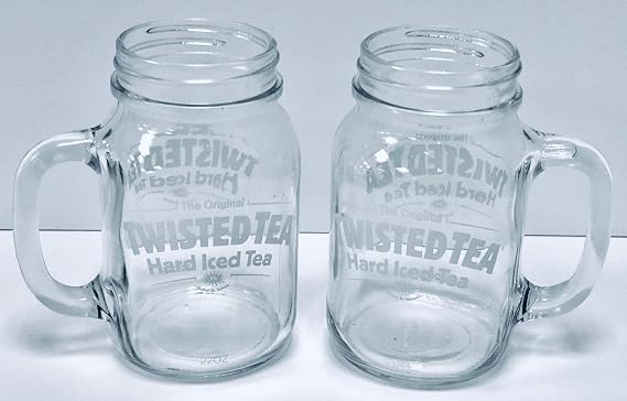 Twisted Tea 22oz Mason Jar Mugs | Set of Two (2)