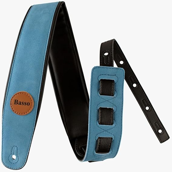 Basso Guitar Strap Classic Suede Series CLA02 Blue Suede