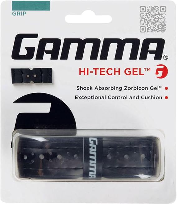 Gamma Hi-Tech Replacement Tennis Grip, High Traction Feel, Maximum Control, Durable Tennis Racquet Grip, Tacky Surface