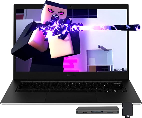 Samsung Galaxy Chromebook Go 14" LED HD Laptop, Intel Celeron N4500, 4GB LPDDR4X, 288GB Storage (128GB eMMC+160GB Docking Station Set), Intel UHD Graphics, Wi-Fi 6, 720p Camera, Chrome OS, Silver